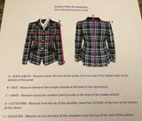 Clearance Navy With Pale Blue & Navy Check Collar & Pocket Details (005) Childs Open/ Dressage Jacket Size 12 Only