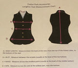 Black & Faint White Check Longline Vest (184) Adults 10