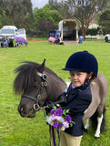 Navy Open or Dressage Jacket With Pale Blue Trim Childs (044)