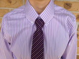 Mauve & White Striped Tie Shirts Childs (208)