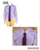 Mauve & White Striped Tie Shirts Childs (208)