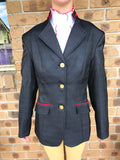 Grey Shimmer With Red Stand Up Collar (235)