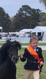 Navy Open or Dressage Jacket With Pale Blue Trim Childs (044)