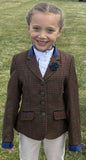 Brown, Mustard, Faint Green & Red Check Stunning Show Hunter Jacket (Childs) (382)