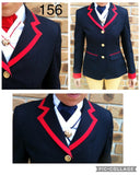 Leading Rein Or Led Or Open Navy & Red Trim  Jacket Adults (156)
