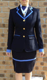 Leading Rein Or Led Outfit  Navy & Pale Blue Trim (Skirt & Jacket Set) Adults (154)