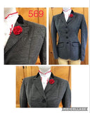 Grey (Dark)  Show Hunter Jacket With (569) Black Trims