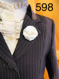 Chocolate Brown & Cream Stripe with Brown Trims Childs Show Hunter (598)