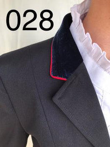 Navy With Fine Red Trims Open or Dressage Lightweight Jacket Adults (028)