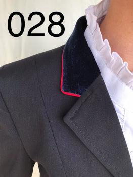 Navy With Fine Red Trims Open or Dressage Lightweight Jacket Adults (028)
