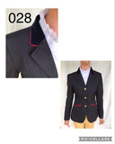 Navy With Fine Red Trims Open or Dressage Lightweight Jacket Adults (028)