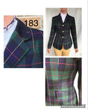 Navy, Green, Black, Red & Yellow Check Show Hunter Jacket Adults (183)