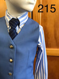 Starter Set Sky Blue Waistcoat, Shirt & Tie Set Childs (215)
