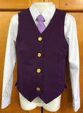 Starter Set Purple Waistcoat, Shirt & Tie Set Childs (219)