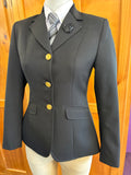 Black Open/ Dressage Jacket with Velvet Collar Adults (639)