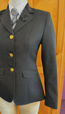 Black Open/ Dressage Jacket with Velvet Collar Adults (639)