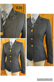 Black Open/ Dressage Jacket with Velvet Collar Adults (639)