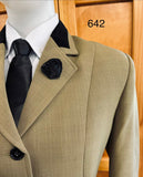 Mustard (Light) Faint Check With Black Trims Show Hunter Jacket Adults (642)