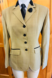 Mustard (Light) Faint Check With Black Trims Show Hunter Jacket Adults (642)
