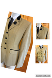 Mustard (Light) Faint Check With Black Trims Show Hunter Jacket Adults (642)