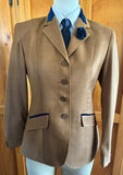 Mustard Faint Check with Navy Trims Show Hunter Jacket Adults (644)