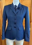 Navy with Royal Blue Checks Navy Trims Show Hunter Jacket Adults (645)