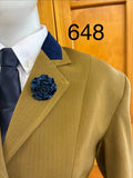 Mustard Self Stripe Navy Trims Show Hunter Jacket Adults (648)