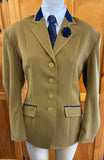Mustard Self Stripe Navy Trims Show Hunter Jacket Adults (648)