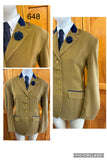 Mustard Self Stripe Navy Trims Show Hunter Jacket Adults (648)