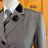 Grey Self Stripe Adults Show Hunter Jacket Adults Sizes 12 & 14 Only (640)