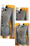 Grey Self Stripe Adults Show Hunter Jacket Adults Sizes 12 & 14 Only (640)