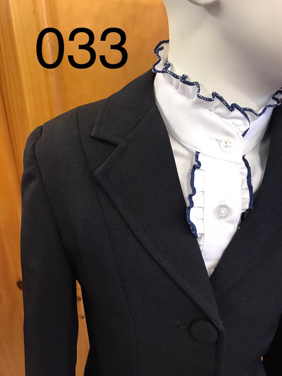 Navy Gorgeous Lightweight Open (033) or Dressage Jackets Childs Size 5 ONLY