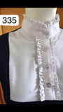 Navy & White "New" Ruffled T Shirt (335) Childs With White Stitching On The Ruffles