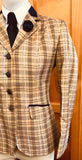 Beige Check Stunning New Show Hunter Jacket (620) Adults Size