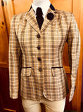 Beige Check Stunning New Show Hunter Jacket (620) Adults Size