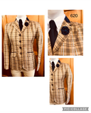 Beige Check Stunning New Show Hunter Jacket (620) Adults Size