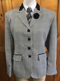 Black & White Check with Black Trims Adults Show Hunter Jacket (637)
