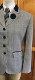 Black & White Check with Black Trims Adults Show Hunter Jacket (637)