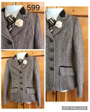 Brown & Cream Fishbone Pattern with Brown Trims Childs Show Hunter (599)