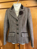 Brown & Cream Fishbone Pattern with Brown Trims Childs Show Hunter (599)