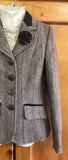Brown & Cream Fishbone Pattern with Brown Trims Childs Show Hunter (599)