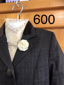 Dark Grey, Light Grey and White Faint with Brown Trims Childs Show Hunter (600)