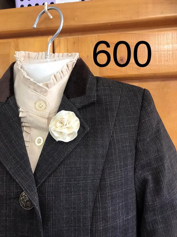 Dark Grey, Light Grey and White Faint with Brown Trims Childs Show Hunter (600)