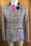 Pink (Hot), Grey, Cream & Black WOW Show Hunter Jacket (631) Adults