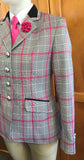 Pink (Hot), Grey, Cream & Black WOW Show Hunter Jacket (631) Adults