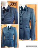 Pale Blue & Navy Check Wool Blend Adults Show Hunter Jacket (633)