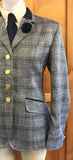 Grey & Black Check with Fine Brown & Gold Check Adults Show Hunter Jacket (636