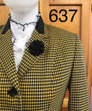 Mustard & Black Check with Black Trims Adults Show Hunter Jacket (637)