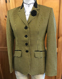 Mustard & Black Check with Black Trims Adults Show Hunter Jacket (637)