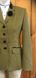 Mustard & Black Check with Black Trims Adults Show Hunter Jacket (637)